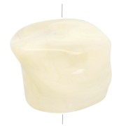 Beige - Perle irregolari in acrilico trasparente 16x20 mm - Beige marmorizzato x4 Perle irregolari in acrilico trasparente 16x20 mm - Beige marmorizzato x4