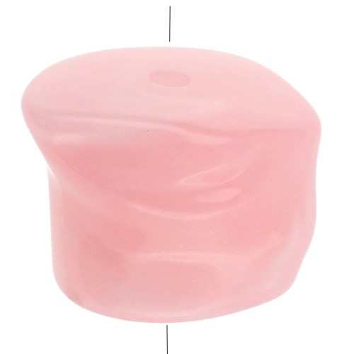 Perle irregolari in acrilico traslucido 16x20 mm - Rosa chiaro x4