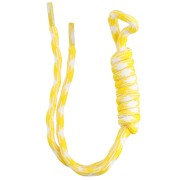 Attacco in paracord per portachiavi e borsa grigri - 22 cm - Giallo - Bianco x1