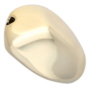 Ovale - Perlina ovale irregolare sfaccettata 36x29 mm CCB in acrilico metallizzato - Oro x1 Perlina ovale irregolare sfaccettata 36x29 mm CCB in acrilico metallizzato - Oro x1