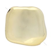 Losanga - CCB Perle diamantate irregolari in acrilico metallizzato 15x16 mm - Dorato x4 CCB Perle diamantate irregolari in acrilico metallizzato 15x16 mm - Dorato x4