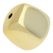 CCB Perla cubica irregolare in acrilico metallizzato 16x17 mm - Dorato x1