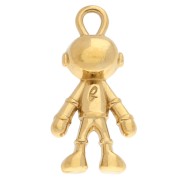 23,5x11,5 mm cosmonauta pendente con resina epossidica - Acciaio inossidabile 304 Dorato - Blu