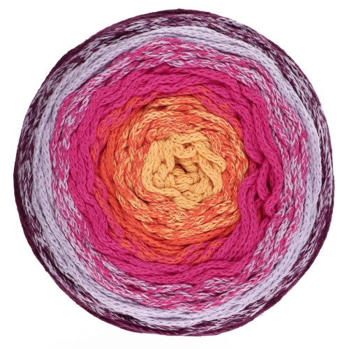 Rocchetto di corda per macramè in cotone Air Cake da 1 mm - Tie and Die Violet x220m