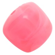 Rosa fluorescente - Perle cubiche irregolari 16x17 mm - Acrilico traslucido - Rosa fluorescente marmorizzato x10 Perle cubiche irregolari 16x17 mm - Acrilico traslucido - Rosa fluorescente marmorizzato x10