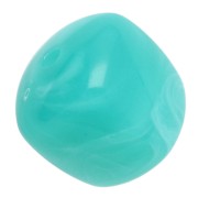 Blu turchese - Perle cubiche irregolari 16x17 mm - Acrilico opaco - Blu turchese marmorizzato x10 Perle cubiche irregolari 16x17 mm - Acrilico opaco - Blu turchese marmorizzato x10