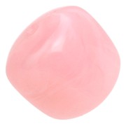 Rosa chiaro - Perle irregolari a forma di cubo 16x17 mm - Acrilico traslucido - Rosa chiaro marmorizzato x10 Perle irregolari a forma di cubo 16x17 mm - Acrilico traslucido - Rosa chiaro marmorizzato x10