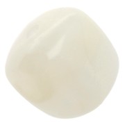 Bianco - Perle cubiche irregolari 16x17 mm - Acrilico traslucido - Bianco marmorizzato x10 Perle cubiche irregolari 16x17 mm - Acrilico traslucido - Bianco marmorizzato x10
