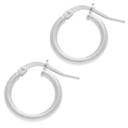 Orecchini a cerchio 14 mm - Filo 2 mm - Argento 925 x2