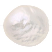 Perle irregolari d'acqua dolce - paletta rotonda 10 mm - Grado AA - Bianco x1
