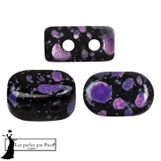 Jet - Perle di vetro Lipsi® di Puca® 4x6 mm - Smalto viola e rosa x10g Perle di vetro Lipsi® di Puca® 4x6 mm - Smalto viola e rosa x10g