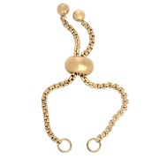 Catena veneziana regolabile da 80 mm con anello aperto Acciaio inossidabile 316L, Dorato x1