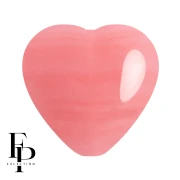 Perla cuore in vetro 16x15 mm - Rosa opaco x1