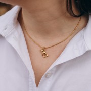 Collare a catena a serpente 1,3 mm - Acciaio inossidabile 304L Gold x43cm