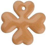 senape - Paillettes quadrifoglio in metallo e resina epossidica 16 mm - Senape x4 Paillettes quadrifoglio in metallo e resina epossidica 16 mm - Senape x4