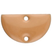 Divisori in metallo - mezza luna - 2 fori in resina epossidica 10x17 mm Cannella x6