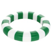 Bracciale in resina opaca di 66 mm di spessore - Bianco - Verde x1