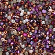 Perle di semi Preciosa 11/0 2 mm - Mix Violet - Bronze x20g
