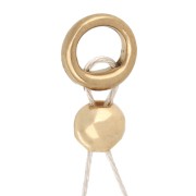 Anelli di protezione lisci da 5 mm per filo da 0,7 mm - Acciaio inox 316L placcato oro x4