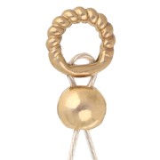 Anelli di protezione ritorti da 5 mm per filo da 0,7 mm - Acciaio inox 316L placcato oro x4