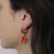 Rosette rotonde da 15 mm - Filo da 2,5 mm - Acciaio inossidabile 316L placcato oro x2