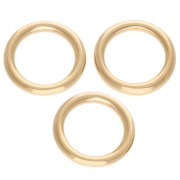 Anello rotondo di montaggio e tessitura da 13 mm - Dorato in oro fino x1