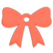 Ciondolo a forma di fiocco in acrilico opaco 16,5x20 mm - Arancione x1