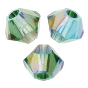 Swarovski crystal spinning tops 5328 3 mm - Dark Moss Green Shimmer 2X x50