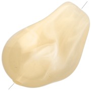 Perle irregolari 21x15 mm in resina traslucida - Beige marmorizzato x10