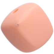 Perle irregolari a forma di cubo 16x17 mm - seconda scelta - Acrilico opaco - Salmone x10