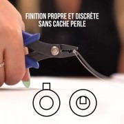 Perline rotonde schiacciabili 3,5 mm - 2 in 1 - Placcatura argento fine invecchiato x25