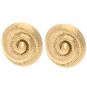 Orecchini a conchiglia da 25 mm - Acciaio inossidabile 304 placcato oro x2