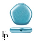 Perla di vetro pentagonale 15x15 mm The Cute Polygon - Pastel Aqua x4