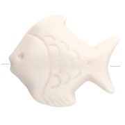 Perla di pesce acrilica 25x30 mm - Crema x1