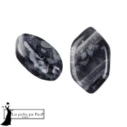 Perla in vetro Paros® di Puca® 7x4 mm - Silver Foil Dark Blue x10g