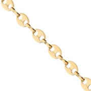 Catena a maglie “Grain de café” 6,6 mm - Acciaio inossidabile 304 Dorato x50cm