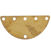 Anello di montaggio e tessitura multi-filo mezza luna 25x12 mm ottone grezzo