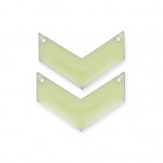 Chevron/ Spina di pesce - Distanziatori di metallochevron 2 fori resina eposs. 29 mm Crema x2 Distanziatori di metallochevron 2 fori resina eposs. 29 mm Crema x2