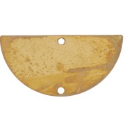 Base di montaggio e tessitura 2 fori mezza luna 30x15 mm ottone grezzo