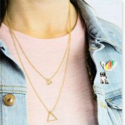 Girocollo doppia lunghezza Magical Summer 55 e 45 cm dorato