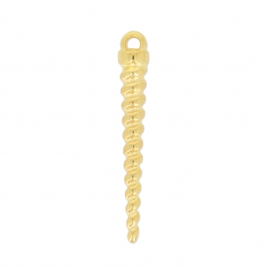 Ciondolo in metallo corno di unicorno 29 mm Dorato con oro fino