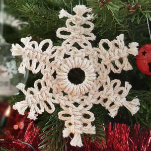 étoile en macramé DIY pour sapin de Noël