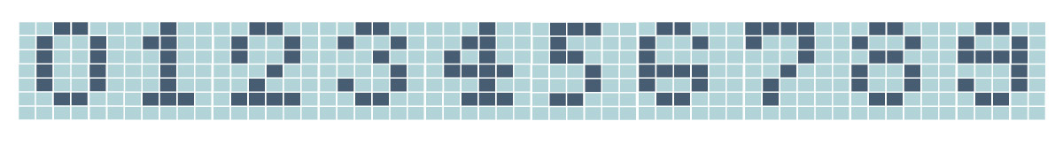 grille de tissage chiffres pour les perles