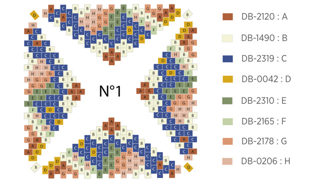 schéma étoile 3D miyuki