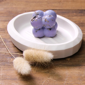 porte-savon ovale en jesmonite