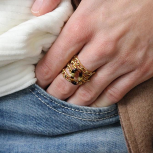 bague chaîne fine en acier inox