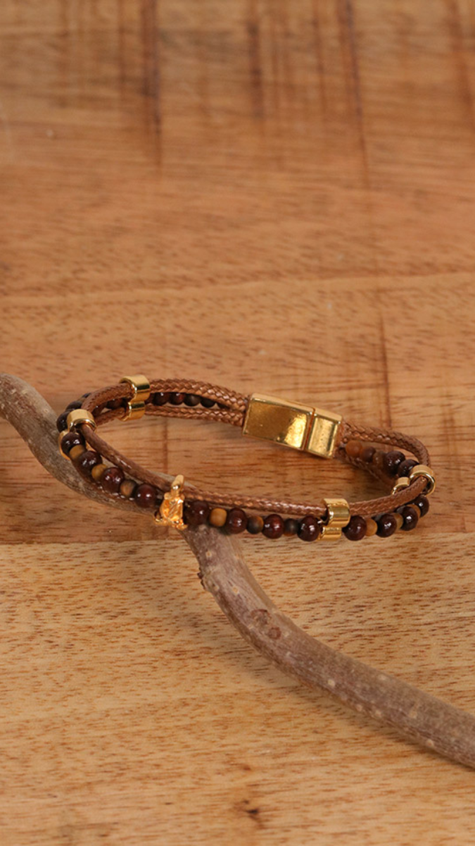 Schema Bracciale uomo multirance perline di legno e Buddha Schema Bracciale uomo multirance perline di legno e Buddha