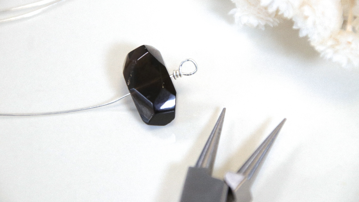 Collana a catena in argento sterling 925 con pendente in pietra preziosa : Tappa 3 Collana a catena in argento sterling 925 con pendente in pietra preziosa : Tappa 3