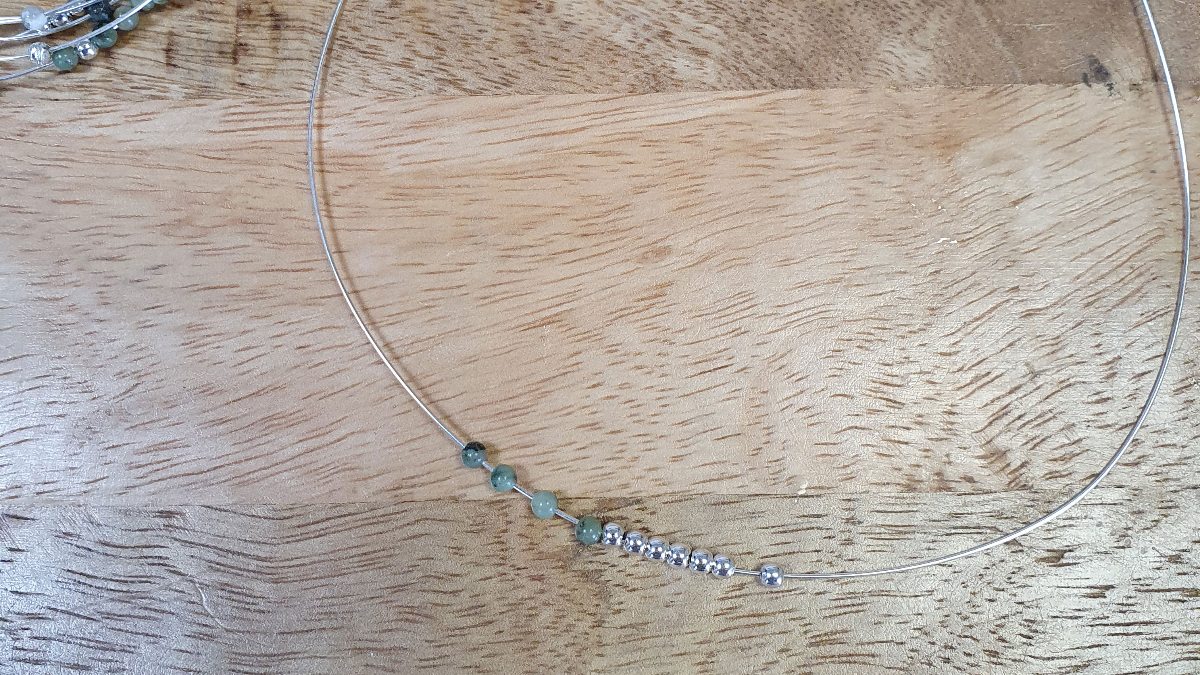 Bracciale settimanale in argento 925 con pietre preziose - Turchese africano e ullite : Tappa 1 Bracciale settimanale in argento 925 con pietre preziose - Turchese africano e ullite : Tappa 1