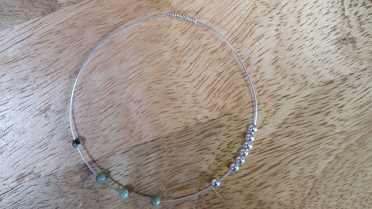 Bracciale settimanale in argento 925 con pietre preziose - Turchese africano e ullite : Tappa 5 Bracciale settimanale in argento 925 con pietre preziose - Turchese africano e ullite : Tappa 5